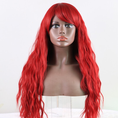 

American&European chemical fiber high temperature silk wig lady corn perm long curly hair