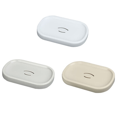 

Drain Soap Box Bathroom Plastic Holder Washroom Simple Coverless Soap Case Solid Color Container