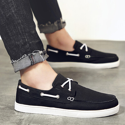 

New summer mens shoes breathable thin pedal lazy canvas shoes old Beijing cloth shoes black tide shoes
