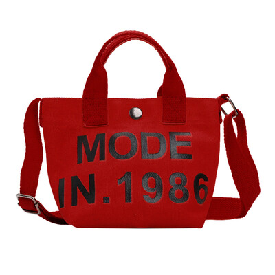 

Children Canvas Shoulder Bag Child Letter Print Tote Small Casual Messenger Bag Korea Style Kids Handbags YJ