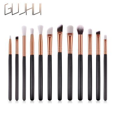 

Toponeto 12 Pcs Eye Brush High-end Wooden Handle Eye Shadow Brush Makeup Brush Set