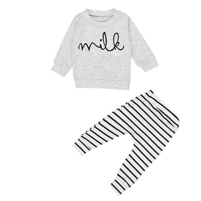 

1Set Toddler Baby Girls Boy Letter Print T-shirt TopsPants Outfits Clothes 70
