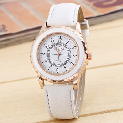 

Japanese geneva quartz watch Geneva three-eye watch mens belt watch can be issued