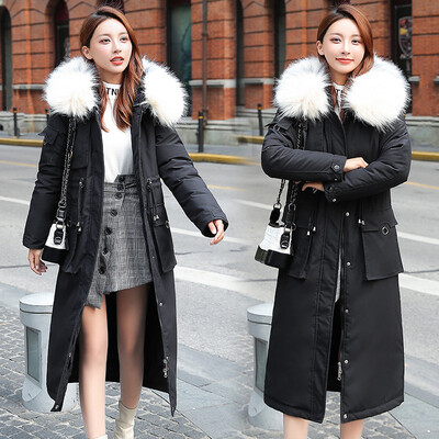 

Tailored Women Outerwear Faux Hooded Button Coat Long Solid Jackets Pocket Coats