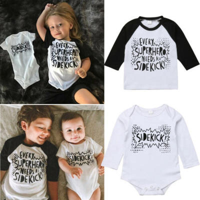

Toddler Newborn Baby Boy Romper Litter Brother Matching T-shirt Bodysuit Outfits
