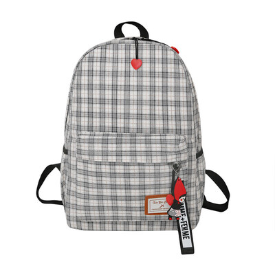 

Backpack female large-capacity backpack leisure bag multi-function shoulder bag striped backpack