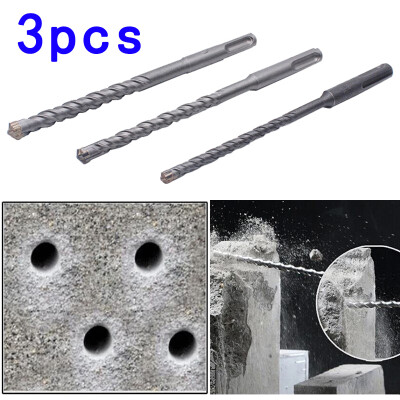 

3 PcsSet Electric Hammer Drill Bit SDS Plus 160mm Chrome Tungsten Steel Alloy