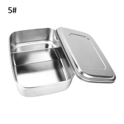 

123 Grids Stainless Steel Portable Food Container Student Bento Lunch Box