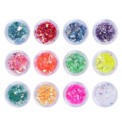 

12Color Soft Irregular Glitter Gorgeous Nail Sequin Shinning Nail Art Decor