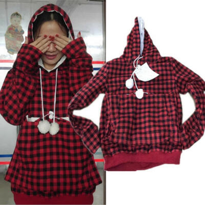 

Womens Hoodie Large Pocket Pet Dog Cat Kangaroo Holder Carrier Coat Pouch Tops
