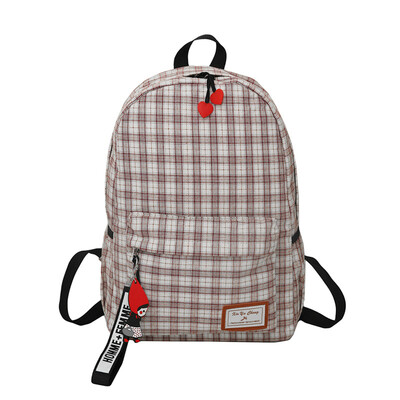 

Backpack female large-capacity backpack leisure bag multi-function shoulder bag striped backpack