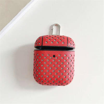 

PU Leather Case For Apple AirPods 1 2 Protective Case Shockproof Cover With Keychain PUPC
