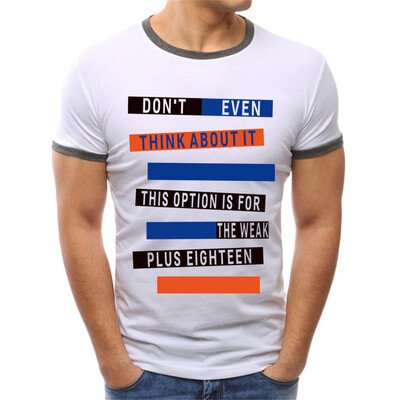 

Toponeto Men Fashion Solid Printing Style Cotton Design T-shirt Casual Shirts Tops Blouse
