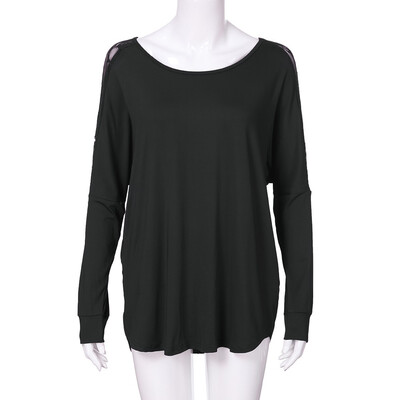 

Nomeni Women Casual Autumn Loose Long Sleeve Lace Patchwork Plus Size Tops Blouse