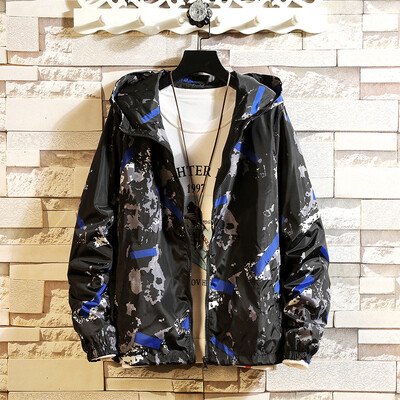 

Mens Loose Camo Hoodie Hooded Sweatshirts Coats Jackets Sports Zipper Outwear
