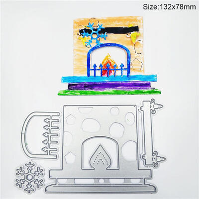 

Halloween Fireplace DIY Cutting Dies Stencil Scrapbook Embossing Album Card