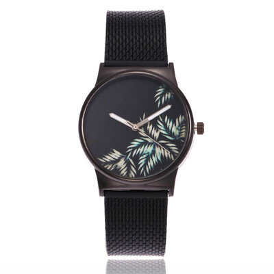 

European&American fashion ladies watch flower dial plastic