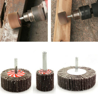 

5PcsSet Flap Wheel Sanding Disc With 6mm Handle Grinding Head Alumina 25mm-80mm