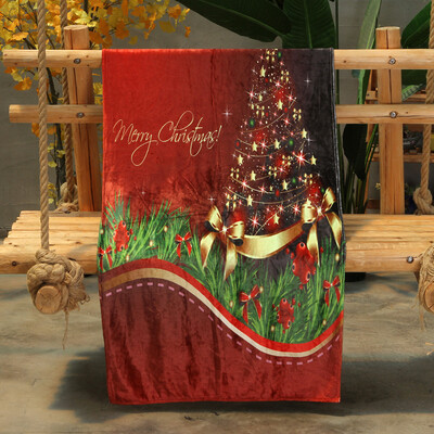 

Gobestart Christmas Blanket Flannel Fabric Sofa Bed Blanket 130X150CM