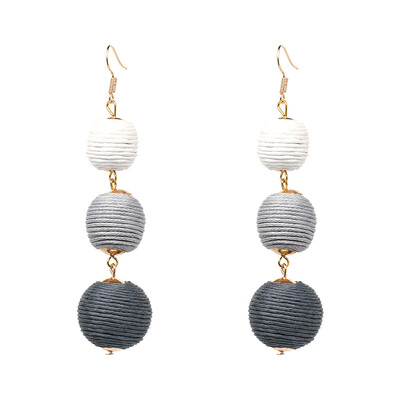 

JURAN 14 Colors Elegant Ball Drop Earrings Fashion Jewelry Unique Red Long Dangle Earring For Women Trendy Fashion Jewelry