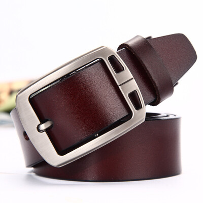 

Luxury Vintage Mens Belt Leather Belt pin Buckle Cow Genuine Leather Belts For men 2019Casual Male Strap ceinture homme