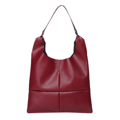 

Solid Shoulder Handbags Simple Women Leather Totes Top-handle Shopping Bags