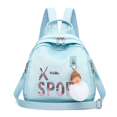 

Senior sense of womens handbags Western style small backpack backpack womens tide Joker casual shoulder bag PU