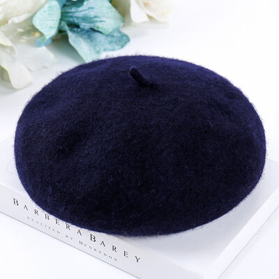 

Korean version of student hat children wool Beret Japanese 100 painters hat thicker warm pumpkin bud hat