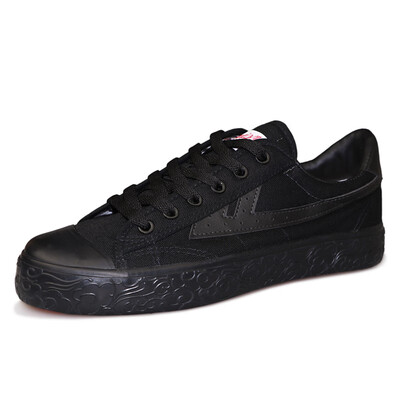 

Warrior canvas shoes low to help casual couple models with flat-bottom sports WL0003T black&black 44 larger one yard