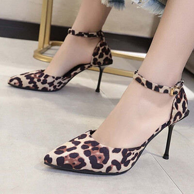 

Rose Womens Fashion Leopard High Heel Sandals Comfortable High Heels