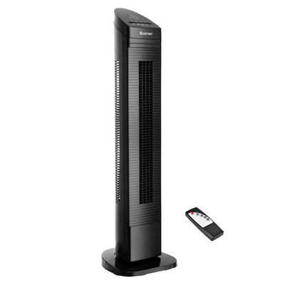 

35" Black LED Digital Remote Control Tower Fan