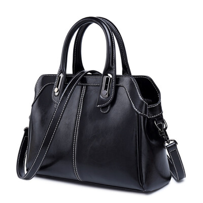 

LKX Fashion Genuine Leather Female Hobos Handbag Luxury Cowhide Handbags Women Bags Designer Girl Shoulder Tide Bolsa Feminina