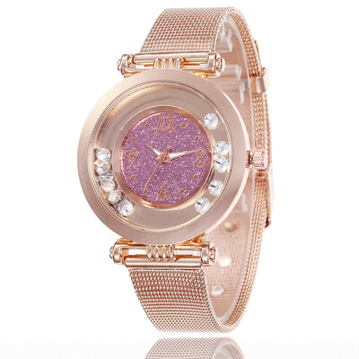 

Metal strap fashion ladies watch creative heart-shaped digital sand simple watch