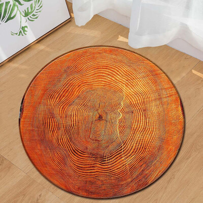 

Gobestart Wood Grain Kids Play Round Carpet Home Area Rug Living Room Floor Yoga Mat