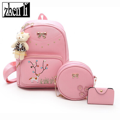Supply female bag trend PU suit backpack female sweet lady backpack