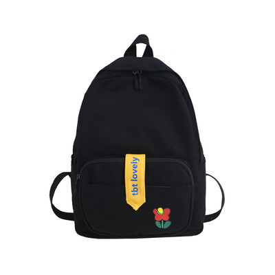 

Schoolbag female ins style Korean version of college students backpack high middle forest canvas transparent bag ancient feeling a