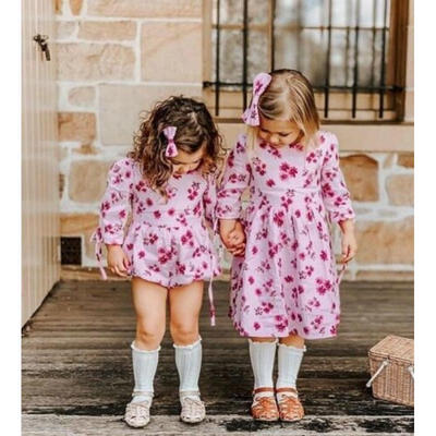 

Toddler Baby Girls Floral Romper Bodysuit Jumpsuit Headband Outfits Clothes Set