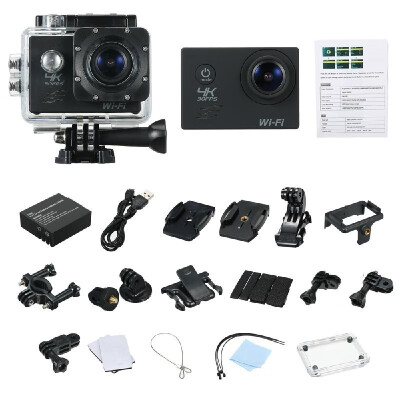 

Action Camera 4K 16M WiFi Sports Camera 170° Wide Angle Underwater 30M Waterproof Sports Camcorder with 2" LCD Rechargeable Mini C