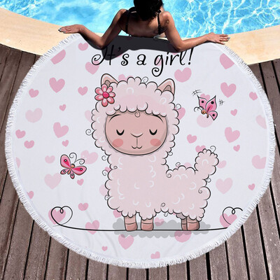 

Gobestart 1 PC Round Beach Pool Home Shower Towel Blanket Table Cloth Yoga Mat