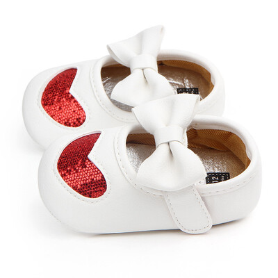 

Spring&Autumn Girl Cute A Heart Baby Butterfly-knot Princess Shoes Baby Shoes Soft Non-slip Synthetic Leather Baby Shoes 4 C