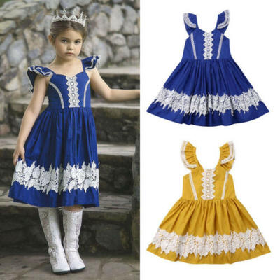 

USA Toddler Kids Baby Girls Flower Party Pageant Princess Summer Dress Sundress