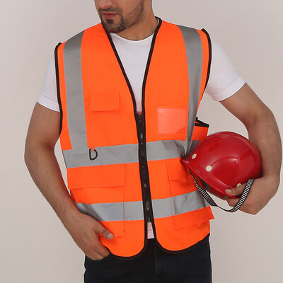 

High Safety Visibility Reflective Vest Warning Waistcoat Stripes Jacket Tops