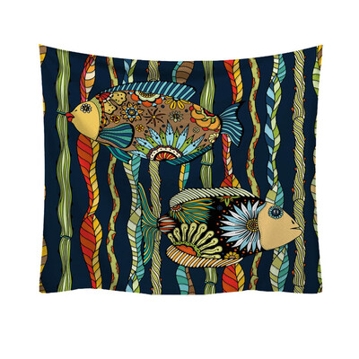 

Toponeto Christmas Fashion Tapestry Cartoon Pattern Style Decorative Tapestry Home Decor