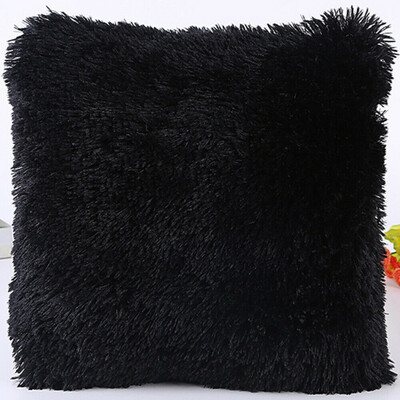 

Plush Soft Fur Plush Throw Pillow Case Cover Home Bed Room Sofa Decoration Furry Waist Comfort Cushion Cover Pillowcase