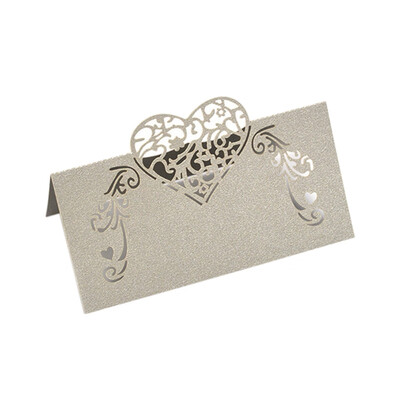 

50PCS Love Wedding Seat Card Invitation Card Holiday Day Blessing Greeting Card for Universal Setting the Atmosphere Table
