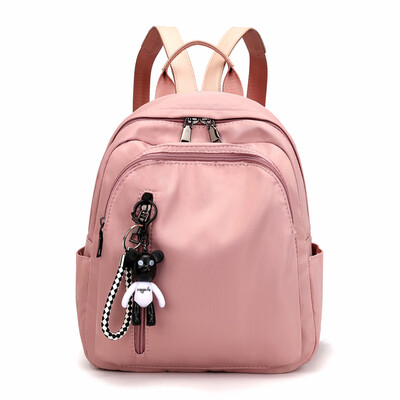 

Korean version of Shoulder Bag Travel Backpack small fresh pure color canvas bag fashionable nylon Oxford bag