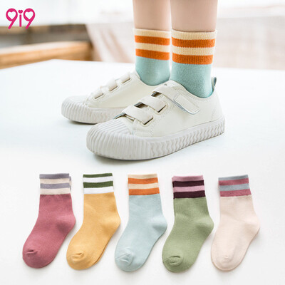 

9i9 5 double autumn&winter striped baby socks 1900303 A section 9-12 years old