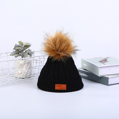 

Tailored Unisex Winter Thicken Warm Hat For Men And Women Ear Warm Hat with Hairball