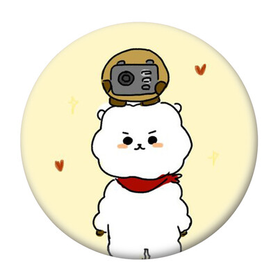

BTS Badge Round BTS Badge Clip Cartoon Pin Badge Decorative for Clothing Bags Caps