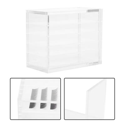 

Greensen Clear Eyelash Storage Box Makeup Organizer 5 Layers Grafting Eyelashes Glue Pallet Holders